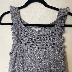 Madewell ruffled crochet sweater tank